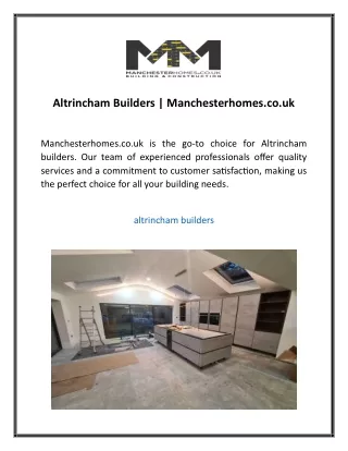 Altrincham Builders  Manchesterhomes co uk