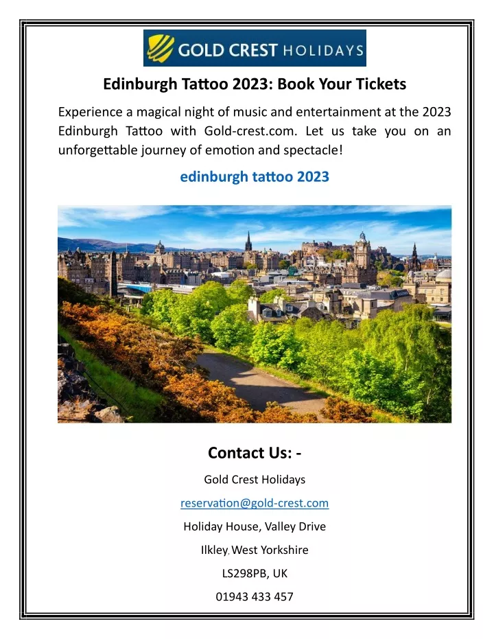 edinburgh tattoo 2023 book your tickets