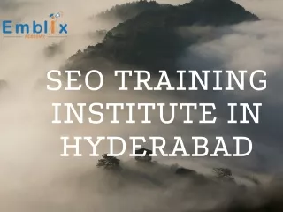 SEO Training Institute in Hyderabad