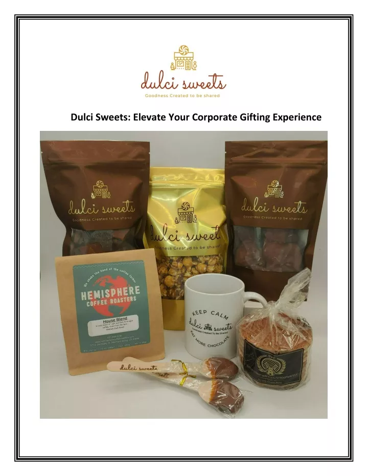 dulci sweets elevate your corporate gifting