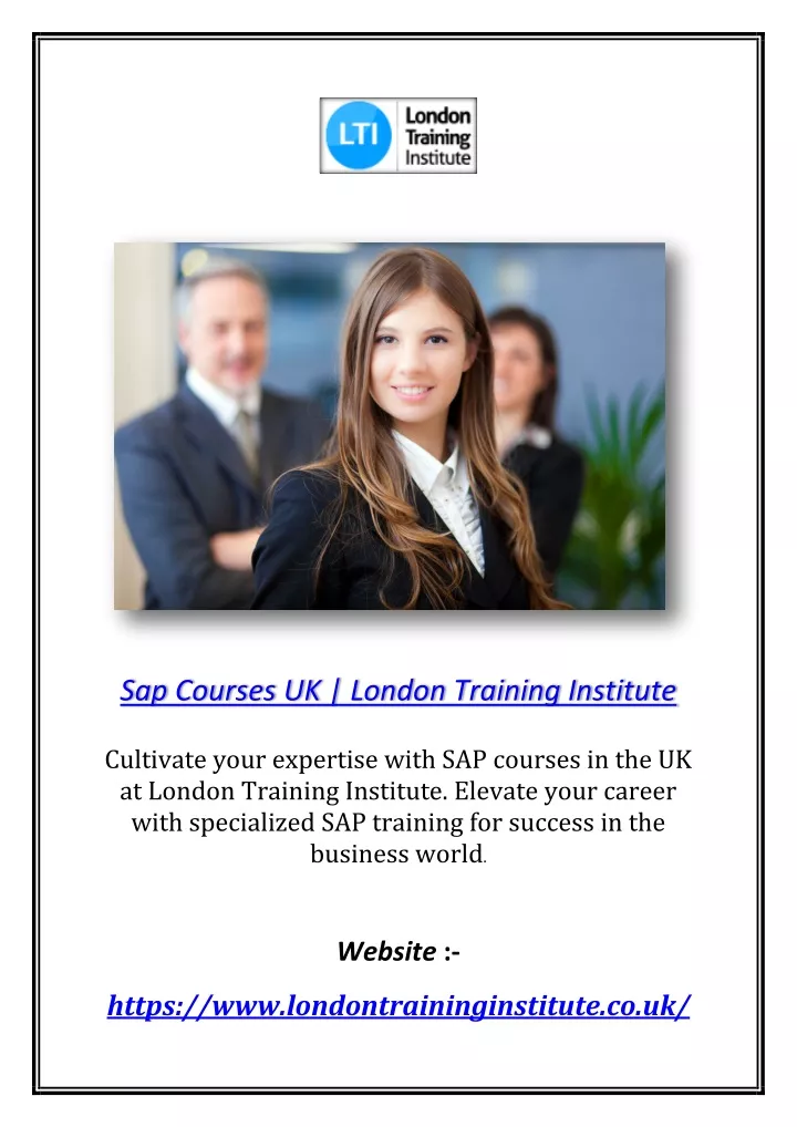 sap courses uk london training institute