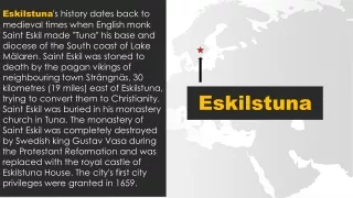 eskilstuna s history dates back to medieval times