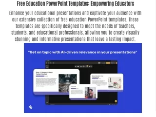 Free Education PowerPoint Templates: Empowering Educators