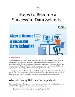 Steps to Become a Successful Data Scientist