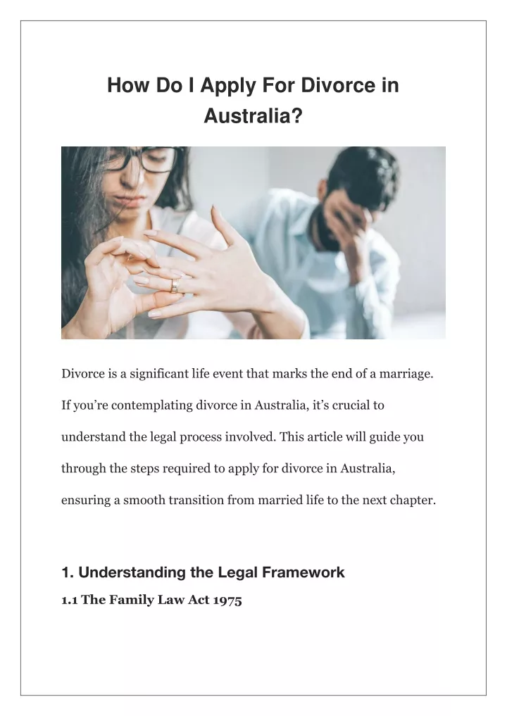 how do i apply for divorce in australia