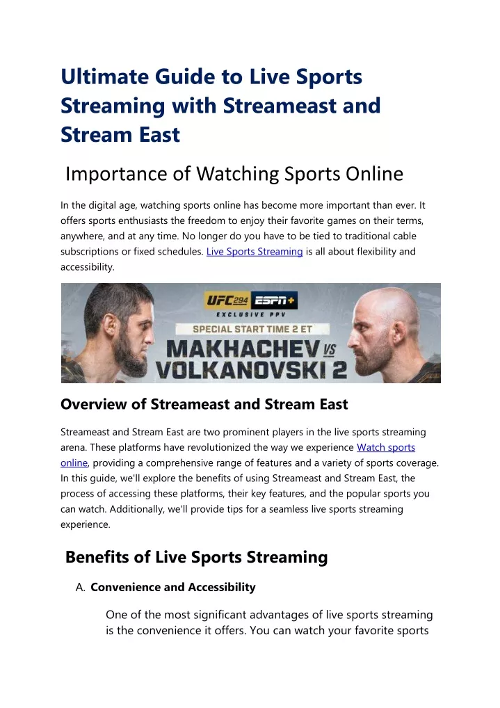 ultimate guide to live sports streaming with
