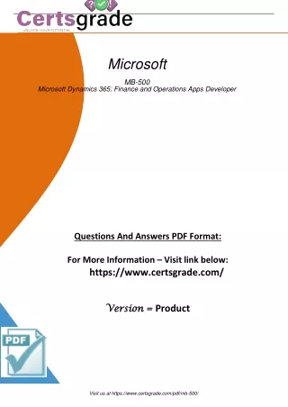 Latest Mb-500 Microsoft Dynamics 365 Preparation Guide Questions and Answers
