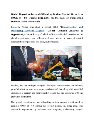 global repositioning and offloading devices