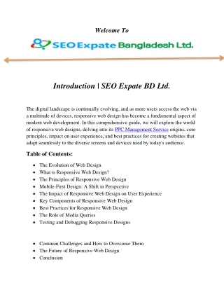Introduction | SEO Expate BD Ltd.