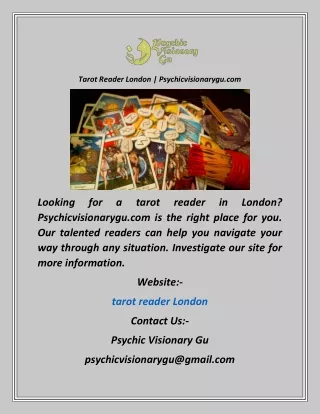 tarot reader london psychicvisionarygu com