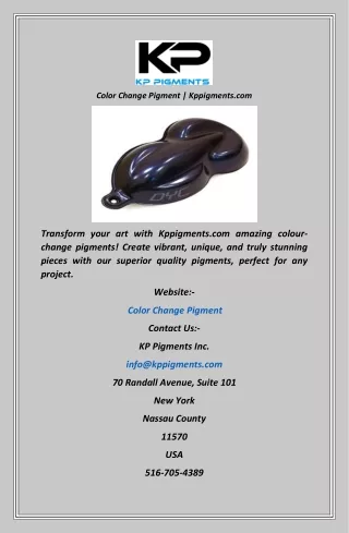 color change pigment kppigments com