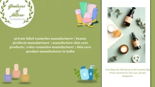 private label cosmetics manufacturer  beauty products manufacturer  manufacture skin care products  color cosmetics manu