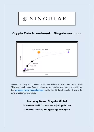 Crypto Asset Management Company | Singularvest.com