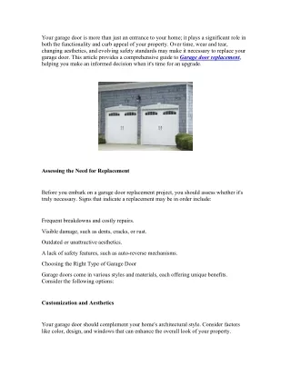 your garage door is more than just an entrance