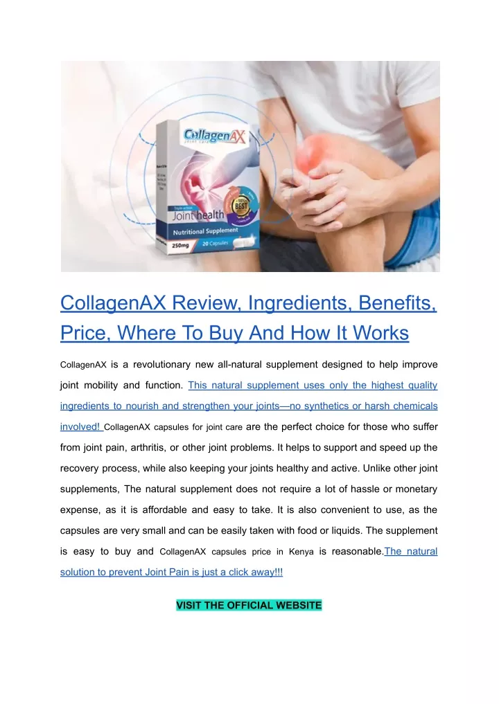 collagenax review ingredients benefits price