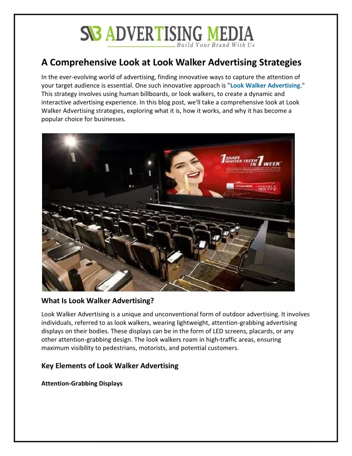 a comprehensive look at look walker advertising