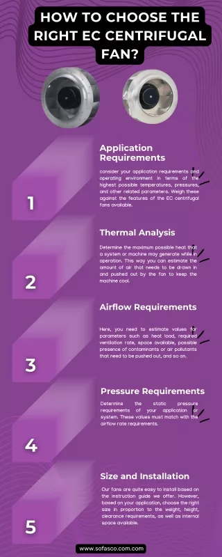 How to Choose The Right EC Centrifugal Fans - Sofasco Fans