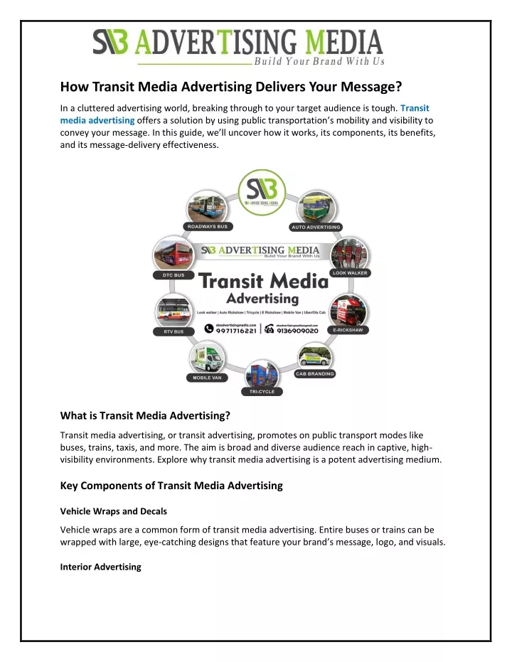 how transit media advertising delivers your