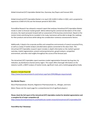 global intravitreal ivt injectables market size