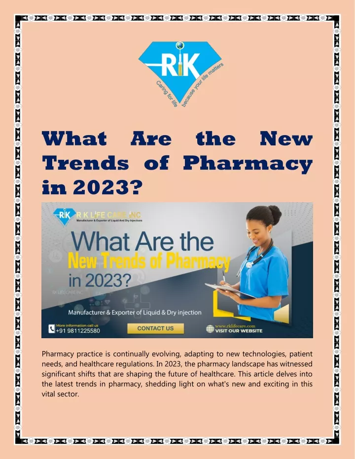 what are the new trends of pharmacy in 2023