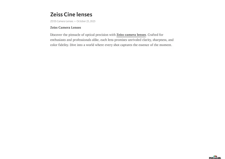 zeiss cine lenses