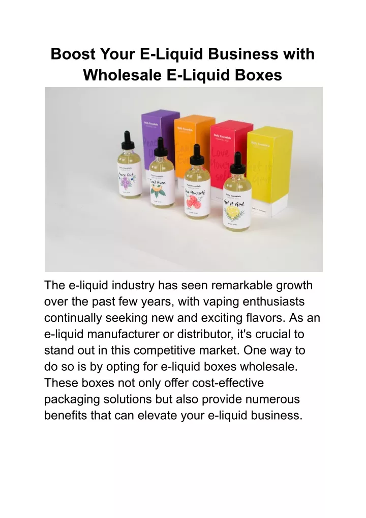 boost your e liquid business with wholesale