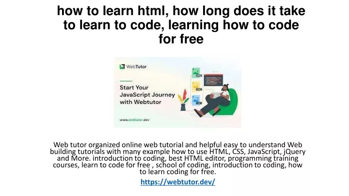 how to learn html how long does it take to learn