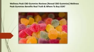 Wellness Peak CBD Gummies