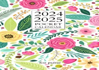 [PDF] DOWNLOAD pocket calendar 2024-2025 for purse: Small 2-Year Monthly Agenda for Purse | Floral Cover