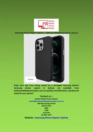 Samsung Phone Repairs Sydney  Sydneymobilephonerepairs com au
