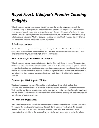 royal feast udaipur s premier catering delights