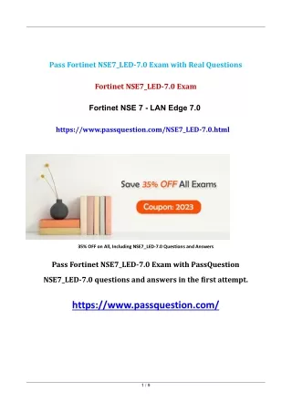 pass fortinet nse7 led 7 0 exam with real