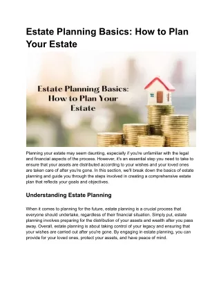 Estate Planning Basics_ How to Plan Your Estate