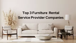 Top 3 Furniture Rental Service Provider