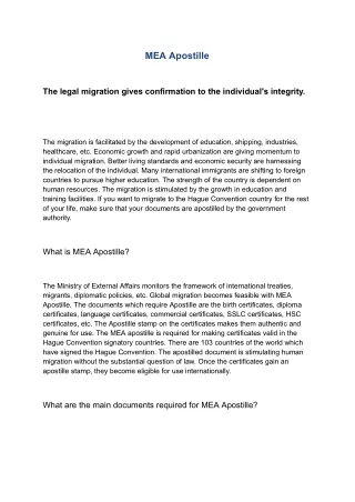 mea apostille