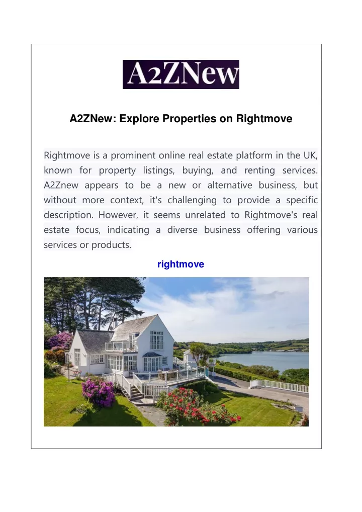 a2znew explore properties on rightmove