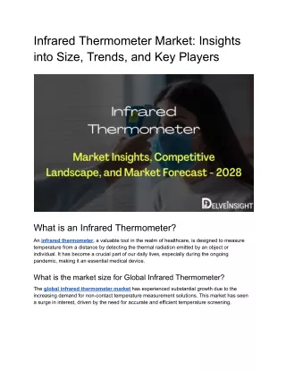 infrared thermometer market insights into size