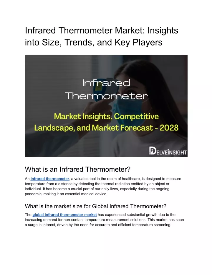 infrared thermometer market insights into size