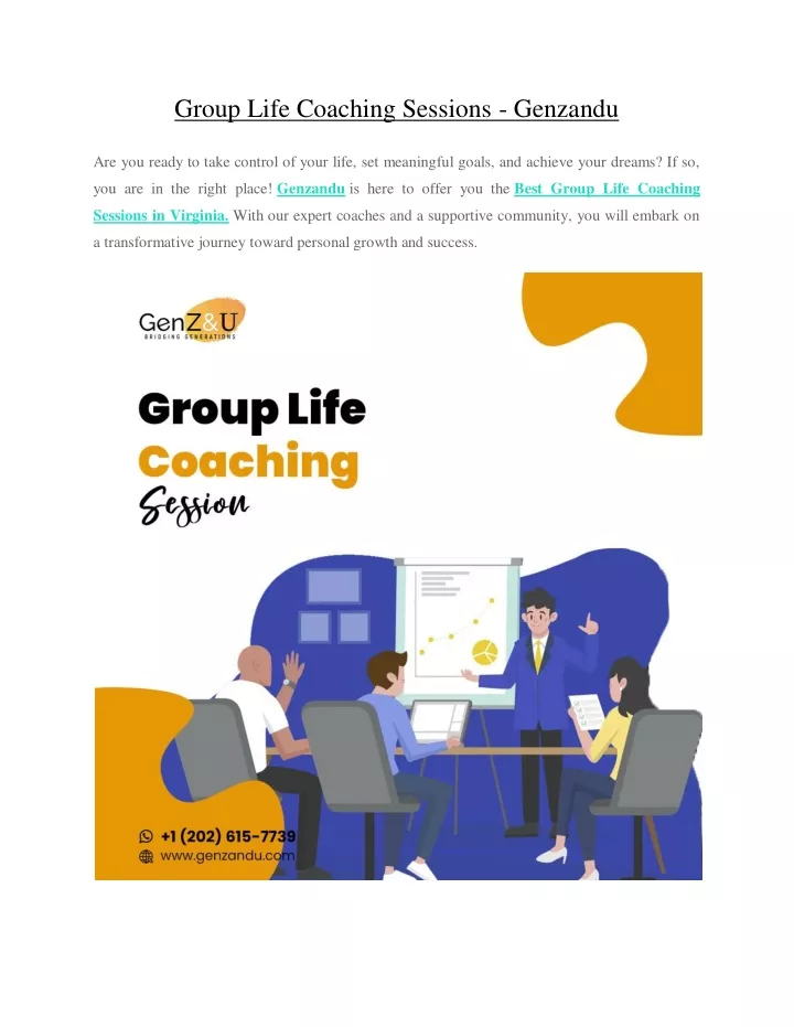 group life coaching sessions genzandu