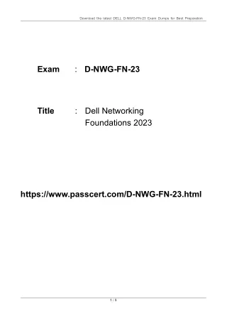 download the latest dell d nwg fn 23 exam dumps