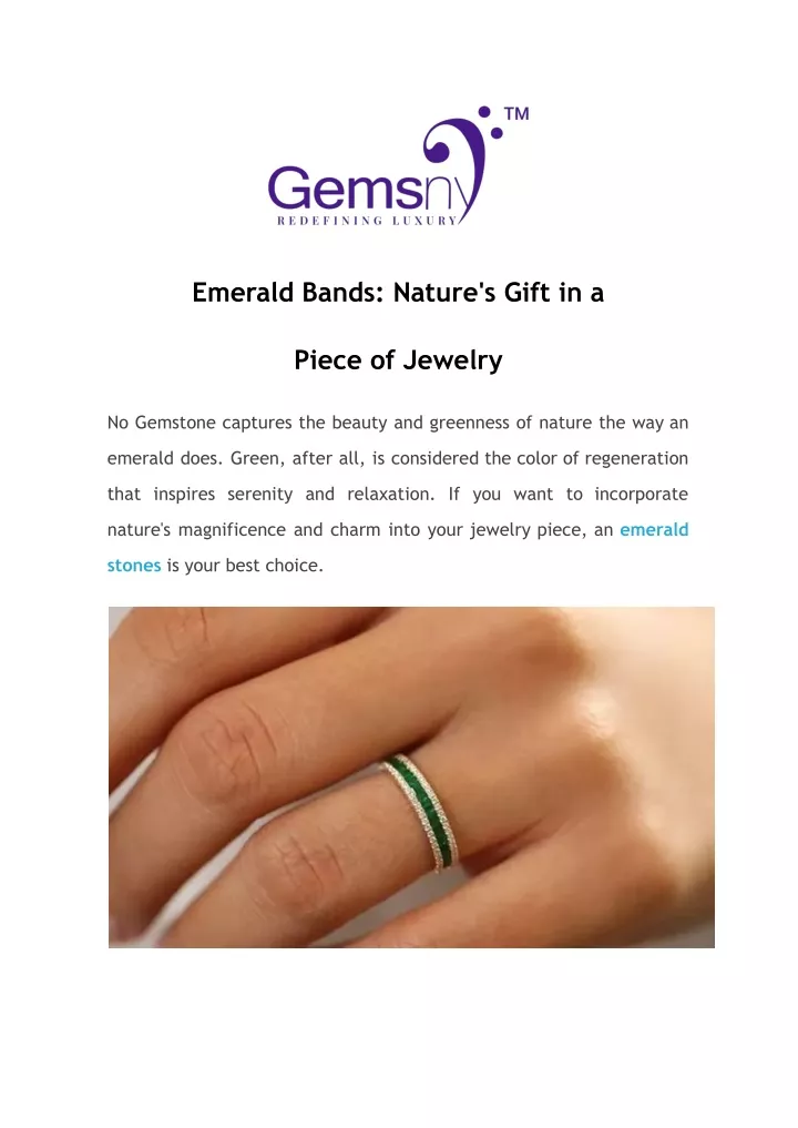 emerald bands nature s gift in a