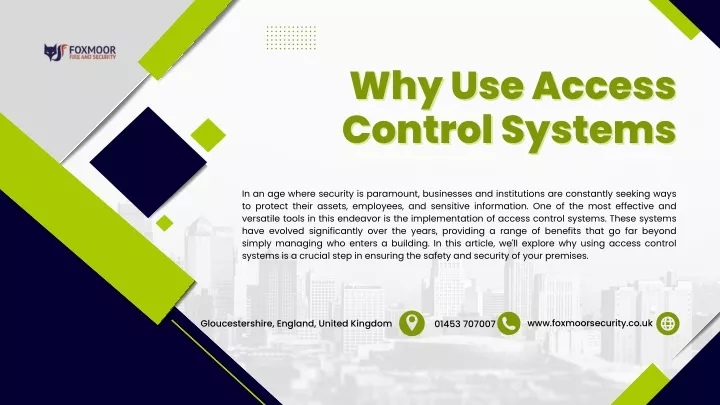 why use access why use access control systems