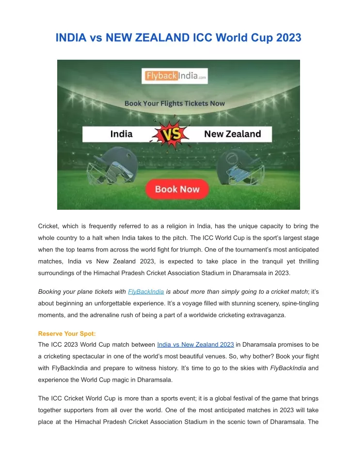 india vs new zealand icc world cup 2023