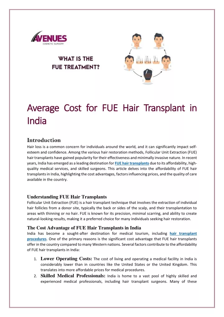 average cost for f average cost for fue hair
