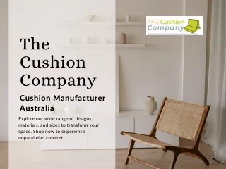 Cushion Manufacturer Australia | The Cushion Company