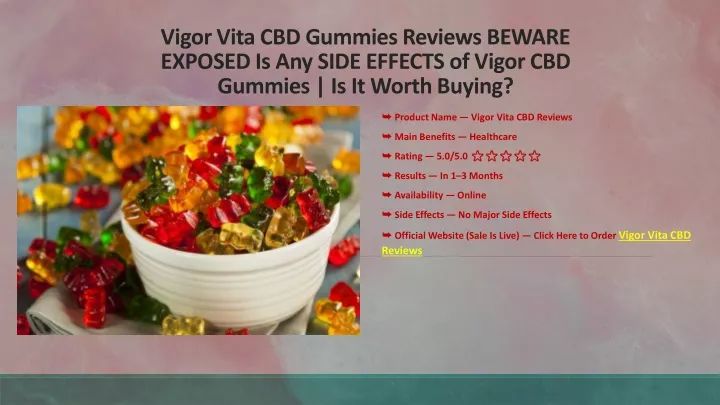 vigor vita cbd gummies reviews beware exposed