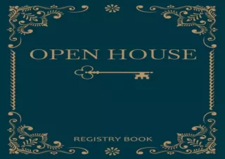 DOWNLOAD BOOK [PDF] Open House Registry Book: Up To 500 Unique Entries | Realtor Broker And Agent Visitor Guest Book | R