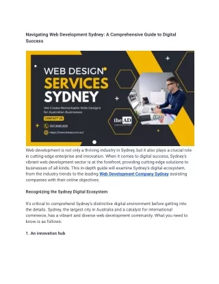 Navigating Web Development Sydney_ A Comprehensive Guide to Digital Success