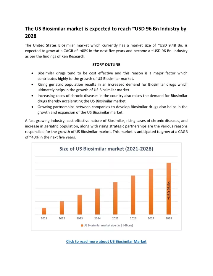 the us biosimilar market is expected to reach