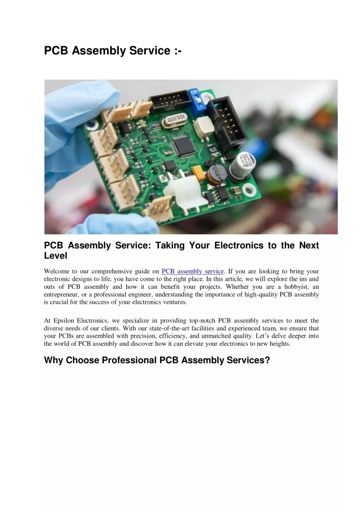 pcb assembly service